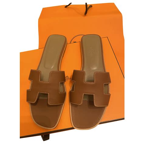 hermes schlappen damen braun